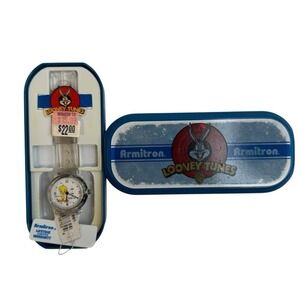 Looney Tunes Tweety Bird Armitron Watch Vintage Warner Bros Quartz NEEDS BATTERY